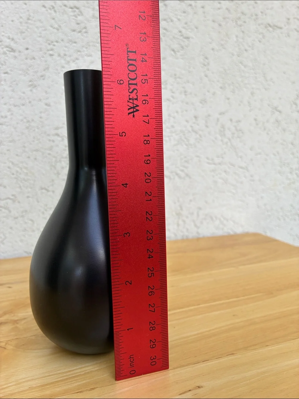 Crate & Barrel metal bronze-like black matte modern vase.